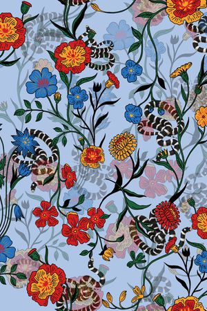 蛇印花华亿平台图片