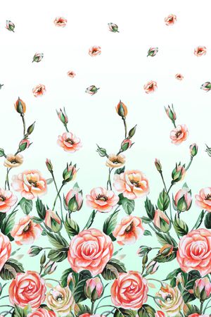 玫瑰花印花华亿平台图片