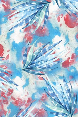 水彩花卉印花华亿平台图片