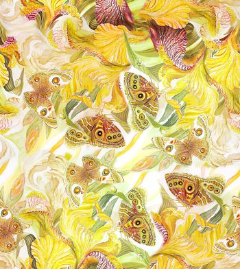 抽象花卉印花华亿平台图片