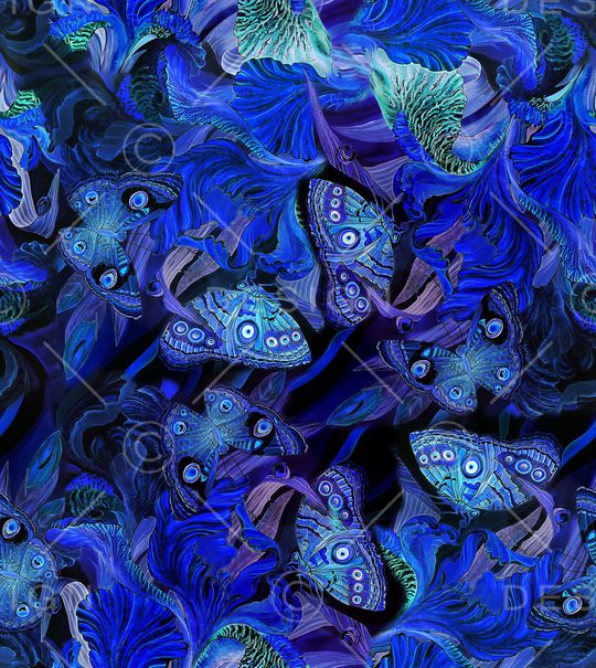 抽象花卉印花华亿平台图片