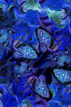 抽象花卉印花华亿平台图片