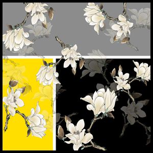 玉兰花印花华亿平台图片