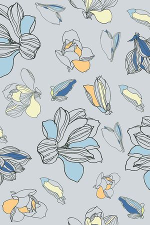 玉兰花印花华亿平台图片