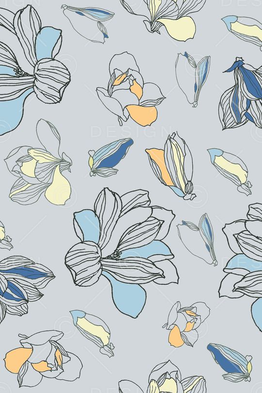 玉兰花印花华亿平台图片