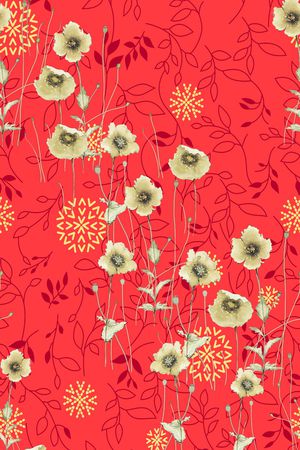 花卉印花华亿平台图片