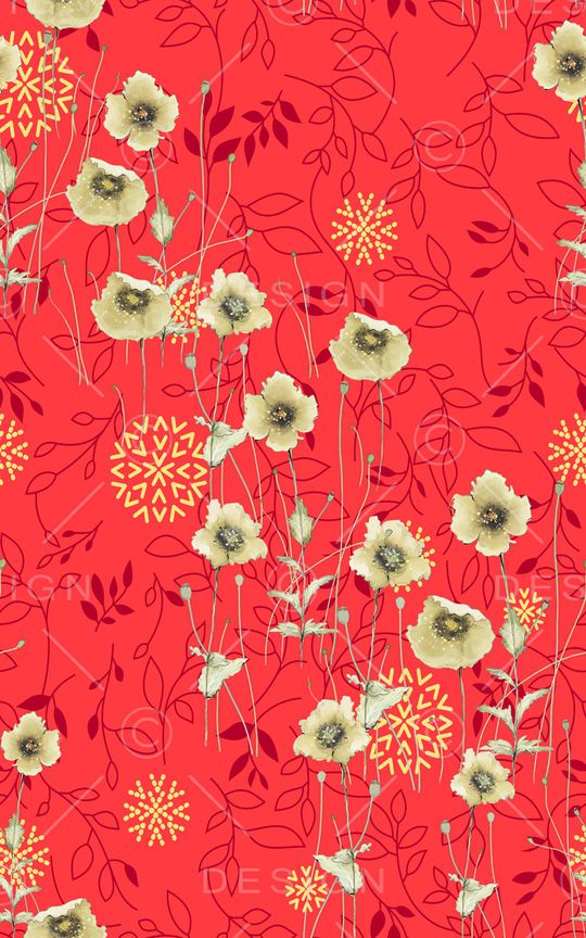 花卉印花华亿平台图片