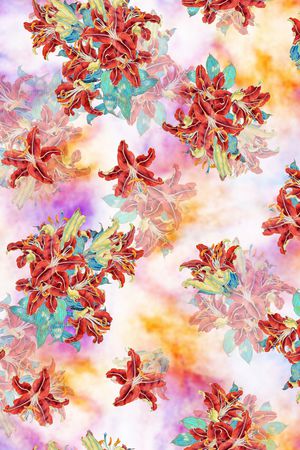 花卉印花华亿平台图片