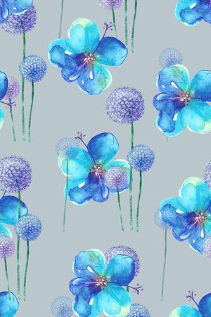 手绘花卉印花华亿平台图片