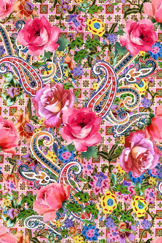 佩斯利印花华亿平台图片