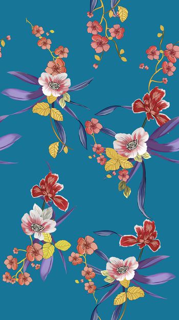 花卉印花华亿平台图片