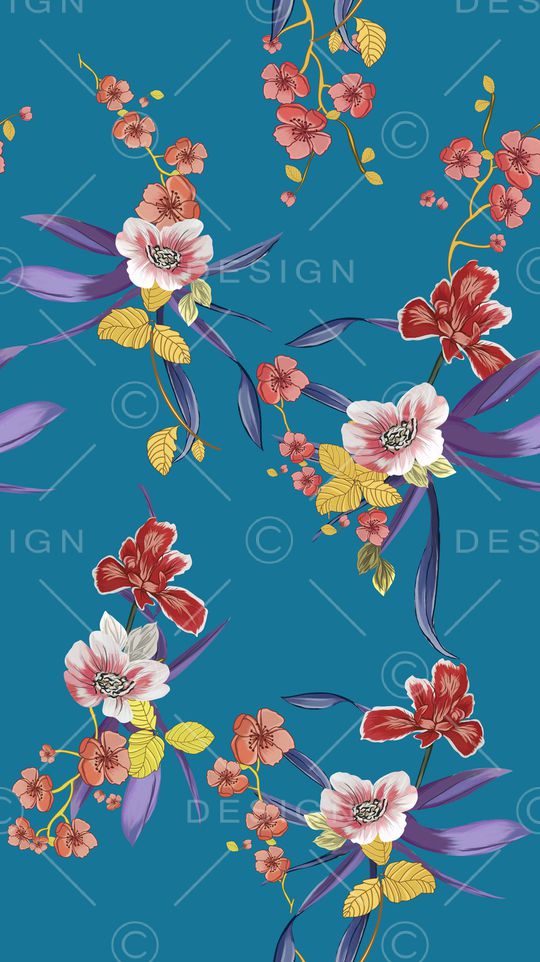 花卉印花华亿平台图片