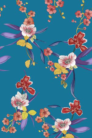 花卉印花华亿平台图片