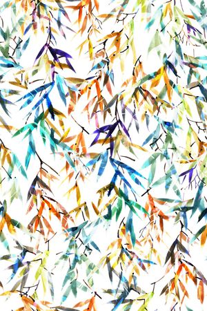 植物叶子印花华亿平台图片