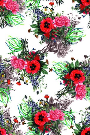 花卉印花华亿平台图片