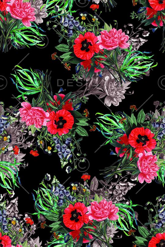 花卉印花华亿平台图片