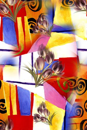 抽象印花华亿平台图片