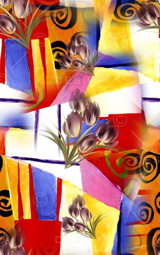 抽象印花华亿平台图片