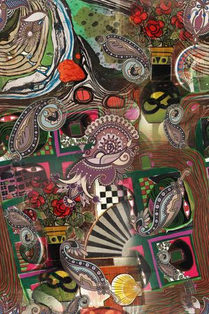 抽象印花华亿平台图片