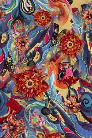 抽象印花华亿平台图片