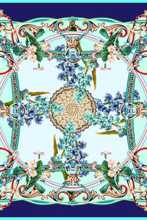 围巾印花华亿平台图片