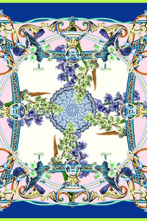 围巾印花华亿平台图片