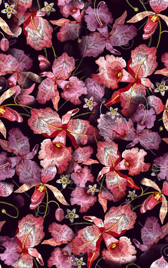 花卉印花华亿平台图片