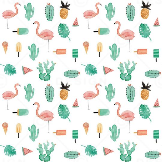 水彩花卉印花华亿平台图片