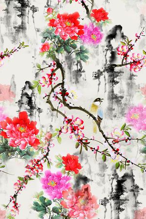 中国风印花华亿平台图片