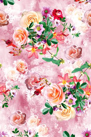 花卉印花华亿平台图片