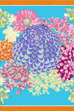 风格化花卉印花华亿平台图片