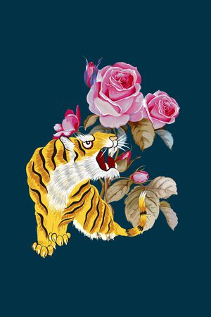 玫瑰花印花华亿平台图片