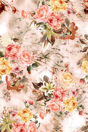 花卉印花华亿平台图片