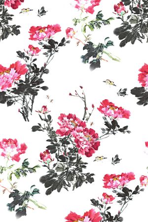 花卉印花华亿平台图片