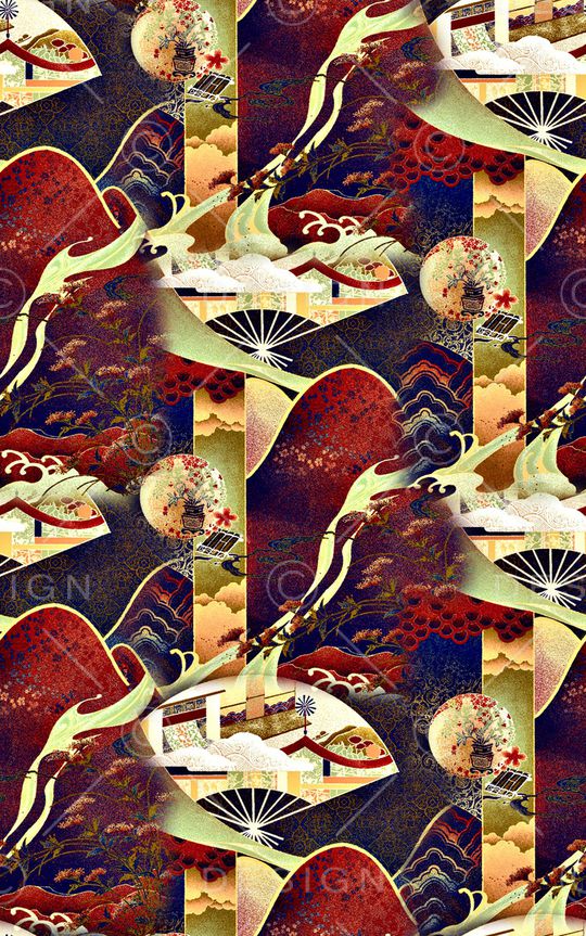 复古印花华亿平台图片