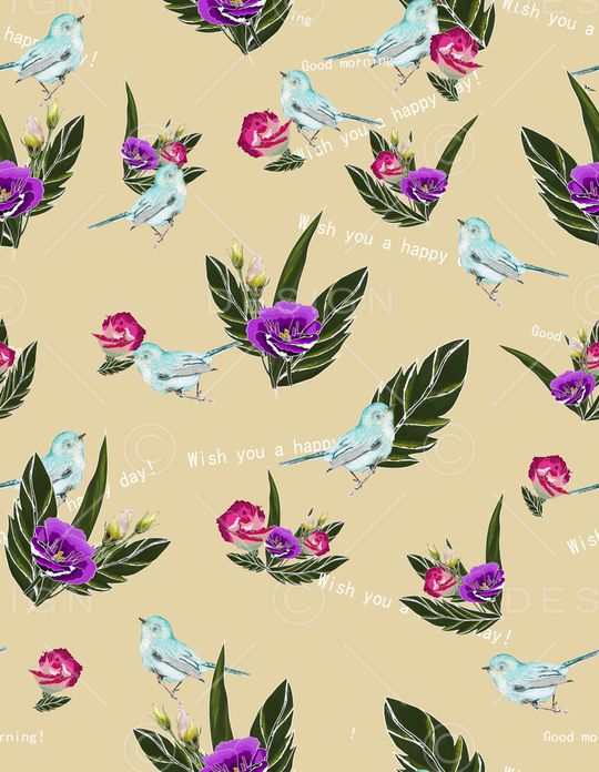 花卉印花华亿平台图片