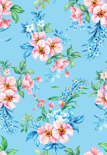 909754-柔美花卉原创手绘- leyer