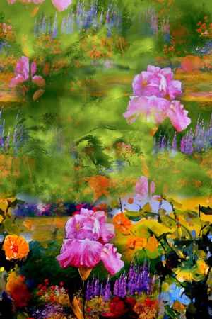 风格化花卉印花华亿平台图片