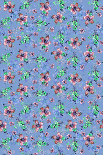 909772-插画小碎花花束绿