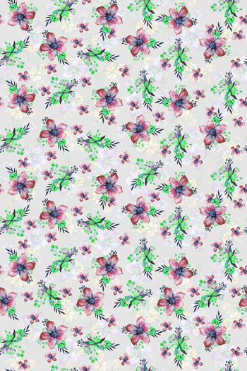 909774-插画小碎花花束紫