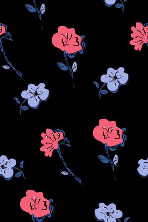 浪漫花卉印花华亿平台图片