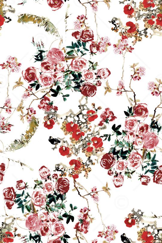 花卉印花华亿平台图片