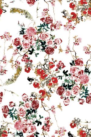 花卉印花华亿平台图片