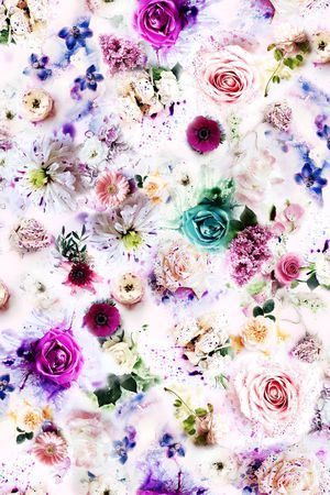 花卉印花华亿平台图片