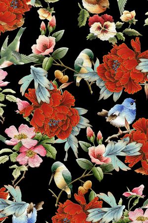 中国风印花华亿平台图片