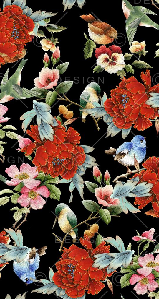 中国风印花华亿平台图片