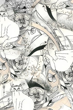 黑白印花华亿平台图片