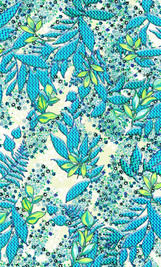 绿植树叶印花华亿平台图片