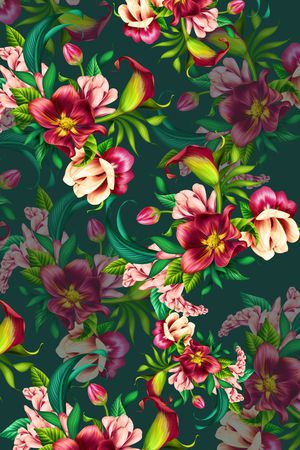 植物印花华亿平台图片