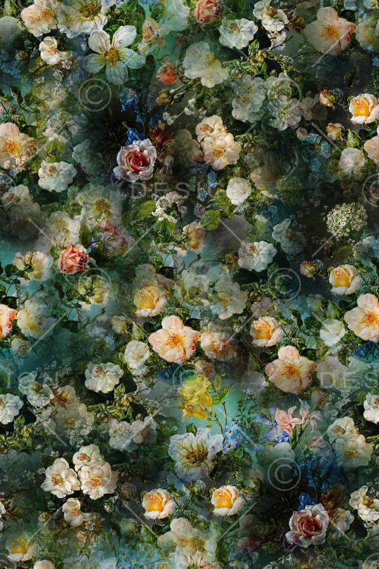 彩底花卉印花华亿平台图片